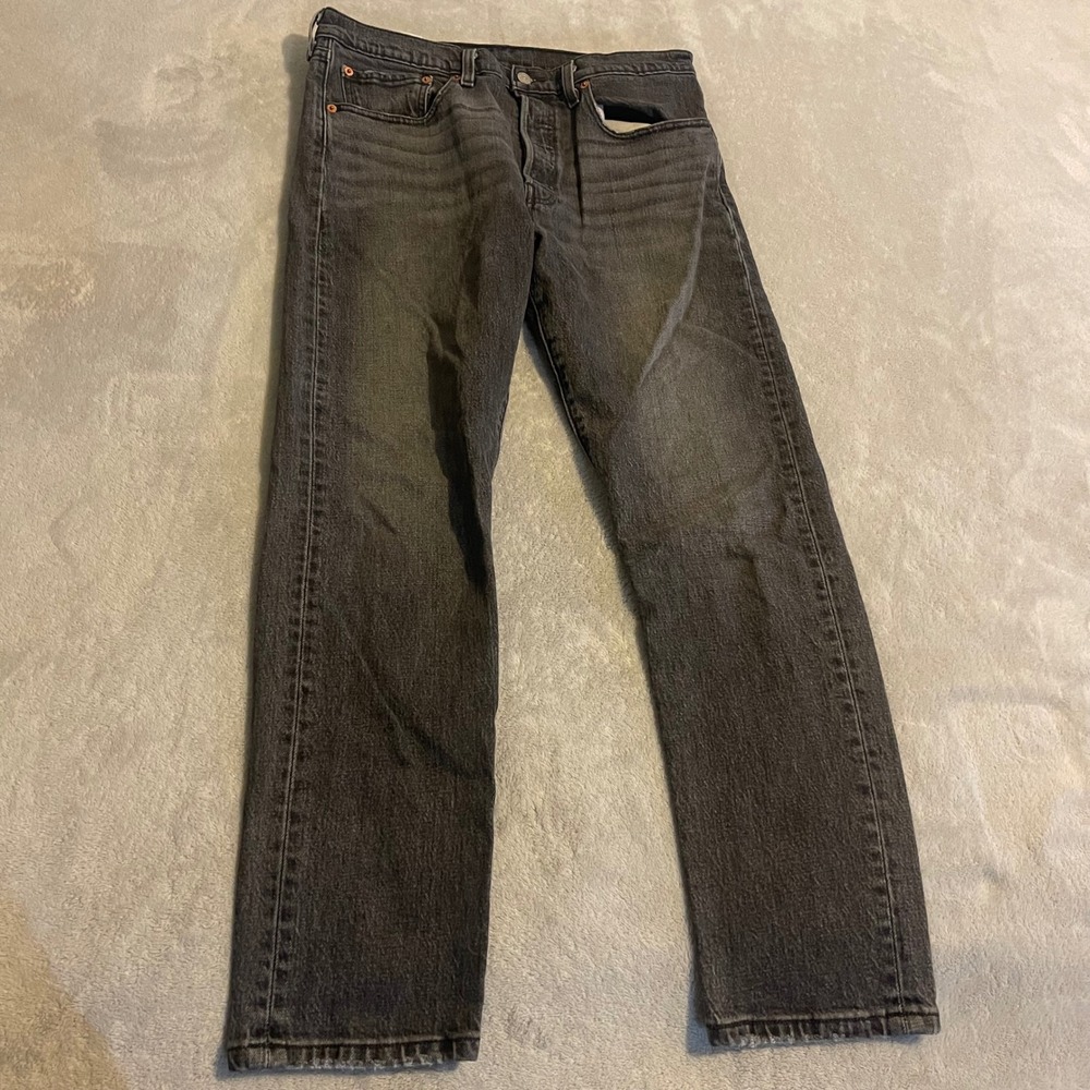 Vintage 80s Levi's 501 S Mens Jeans Dark Wash Button Fly Straight Leg W31 L28